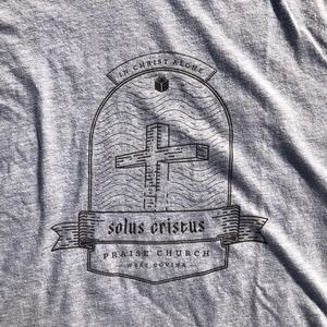 American Apparel Solus Cristus Praise Church T Shirt Large